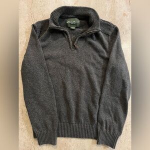 Eddie Bauer Cotton Knit Men’s Pullover Sweater Greenish/Gray Size Large